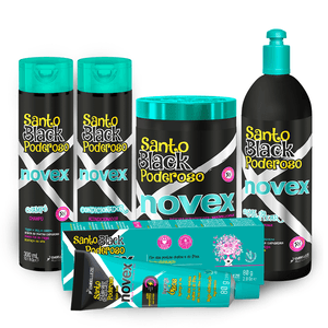 Kit Novex Santo Black Poderoso Cuidado Intenso