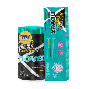 Kit Novex Santo Black Poderoso 400g + Recarga 40g